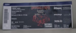 Cannibal Corpse am 02.10.2024 in Hamburg